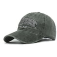 thumbnail image 2 of Baseball Hat New-York Distressed-Adjustable-Strapback - Washed Twill Dad Hat Unisex Vintage Washed Denim Baseball Caps., 2 of 4