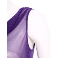 thumbnail image 6 of Alvivi Women's Sleeveless Praise See-Through Liturgical Overlay Lyrical Coverups Dance Dress Purple M, 6 of 7