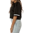 thumbnail image 3 of Women's Gameday Couture  Black Chicago Bears Mesh Fashion Cropped Jersey Top, 3 of 3