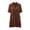2_Coffee, variant on Asxite Summer Dresses for Women Casual Solid Textured Collared Short Sleeve Button Mini Sundress