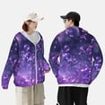 thumbnail image 4 of Balery Purple Bubble Abstract Art Sudadera ligera de manga larga con capucha y protección solar UPF 50+ para hombre y mujer, ideal para pesca y running-Small, 4 of 7