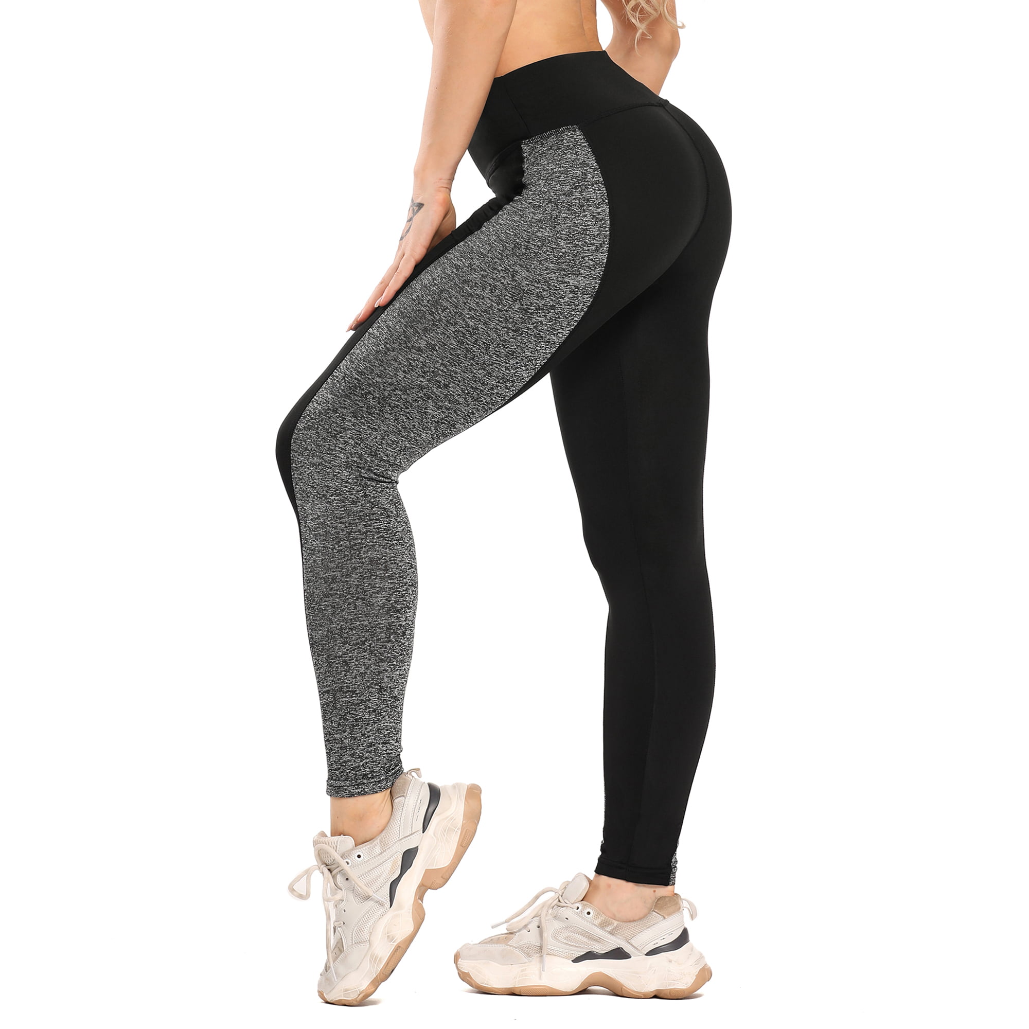 CROSS1946 Lady Yoga Leggings Pockets High Waist Fitness Gym Running Sports Pants 