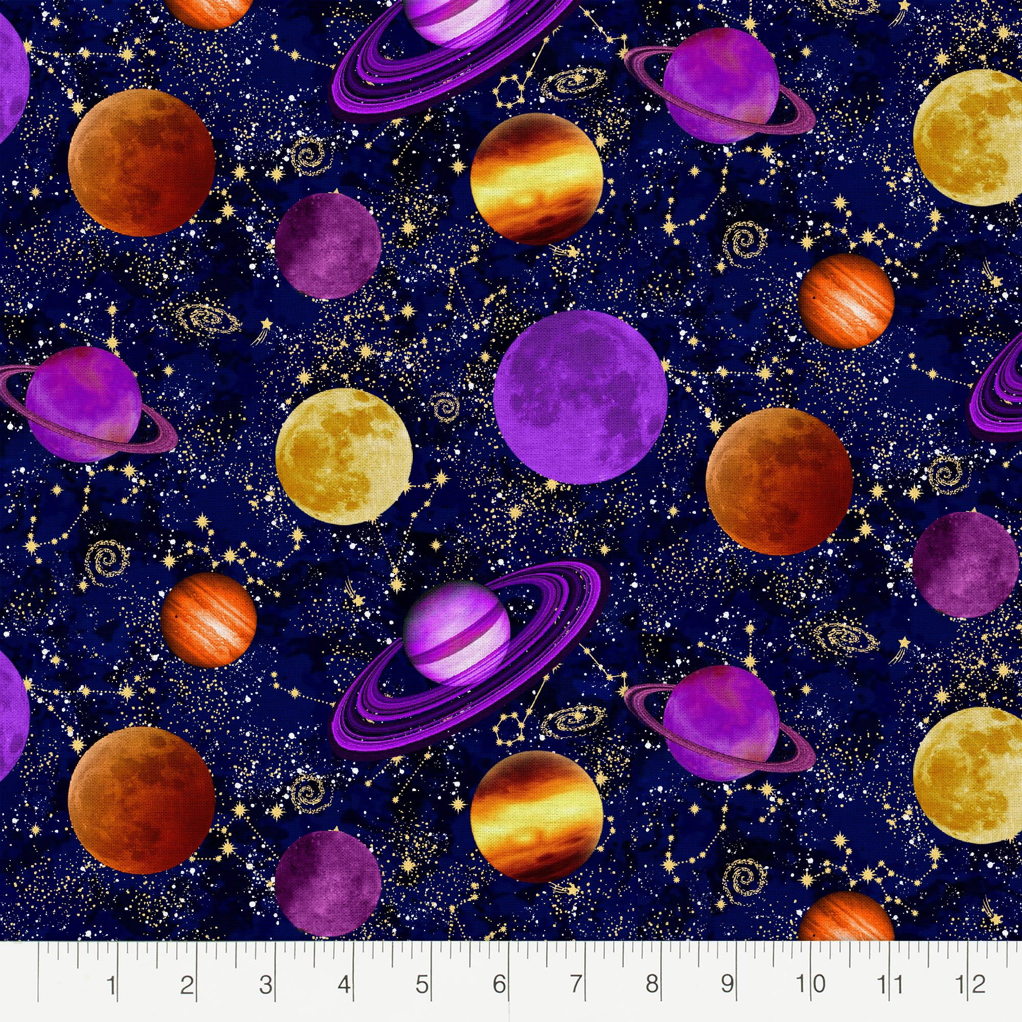(3 pack) Create It 18" x 21" Cotton Galaxy Precut Sewing & Craft Fabric Bundle, Multicolor 5 Piece