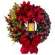 thumbnail image 1 of Guirnaldas navideñas para puerta de entrada, decoraciones navideñas, guirnaldas para interiores y exteriores, decoraciones colgantes para fiestas en el hogar (16 pulgadas), 1 of 4