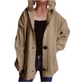 thumbnail image 2 of CheerKidz Women Fashion Knit V Neck Cardigan Loose Fit Sweater Casual Everyday Wear Versatile All Season Soft Cozy Lightweight Warm Stylish(Khaki,M), 2 of 8