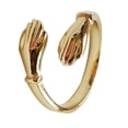 thumbnail image 1 of Minnieouse Anillo de abrazo de pareja, anillo de abrazo de amor de Plata de Ley 925, anillo abierto ajustable Retro, regalo para mujer, madre, esposa, Ropa, zapatos y accesorios Miscelánea Dorado Minnieouse AP007441-01, 1 of 6