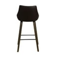 thumbnail image 5 of Armen Living Indoor Dalza Swivel Counter Stool in Mocha Finish with Brown Faux Leather, 5 of 7