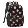 thumbnail image 2 of Pioneer Flower Floral Print Pattern 17" School Backpacks for Teens,Waterproof Oxford Fabric,S-Shape Padded Straps for School,Travel,Hiking,Camping, 2 of 5