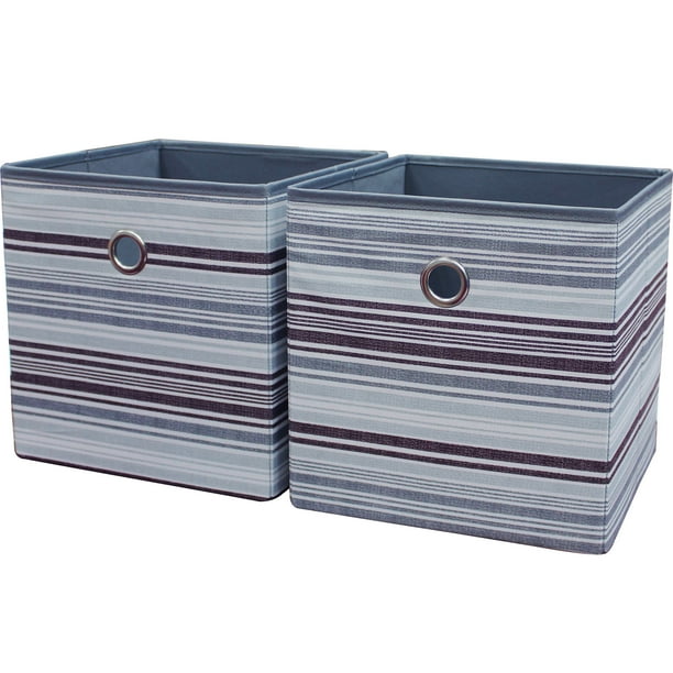 Mainstays Collapsible Fabric Cube Storage Bins (10.5" x 10.5"), Set of