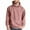 Pink, variant on cocolona Mens Hoodie Vintage Solid Color Oversized Hooded Sweatshirts Fall Casual Long Sleeve Pullover Tops with Pocket Army Green XL