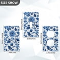 thumbnail image 7 of Yayeee Blank Wall Plate Cover 1-Gang 4.5"x2.7" Home Unused Decorative Outlet, Blue Floral Pattern, 7 of 7