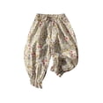 thumbnail image 3 of Baby Pants Kids Floral Print Casual Proof Pants Breathable Loose Tapered Pink 11-12 Years, 3 of 4