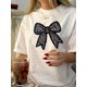 thumbnail image 1 of Vintage Style Geometric-Patterned T-Shirt for Women, 100% Polyester Crew Neck Knit Fabric Top, Casual Summer Tee with Regular Length, 1 of 6