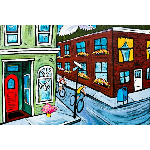 Red Door Cafe by Ben Mann Poster Print
