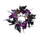thumbnail image 1 of Corona de velas de Halloween Mornei, guirnalda de velas con flores violetas, corona pequeña de 3 pulgadas en el centro, 1 of 8