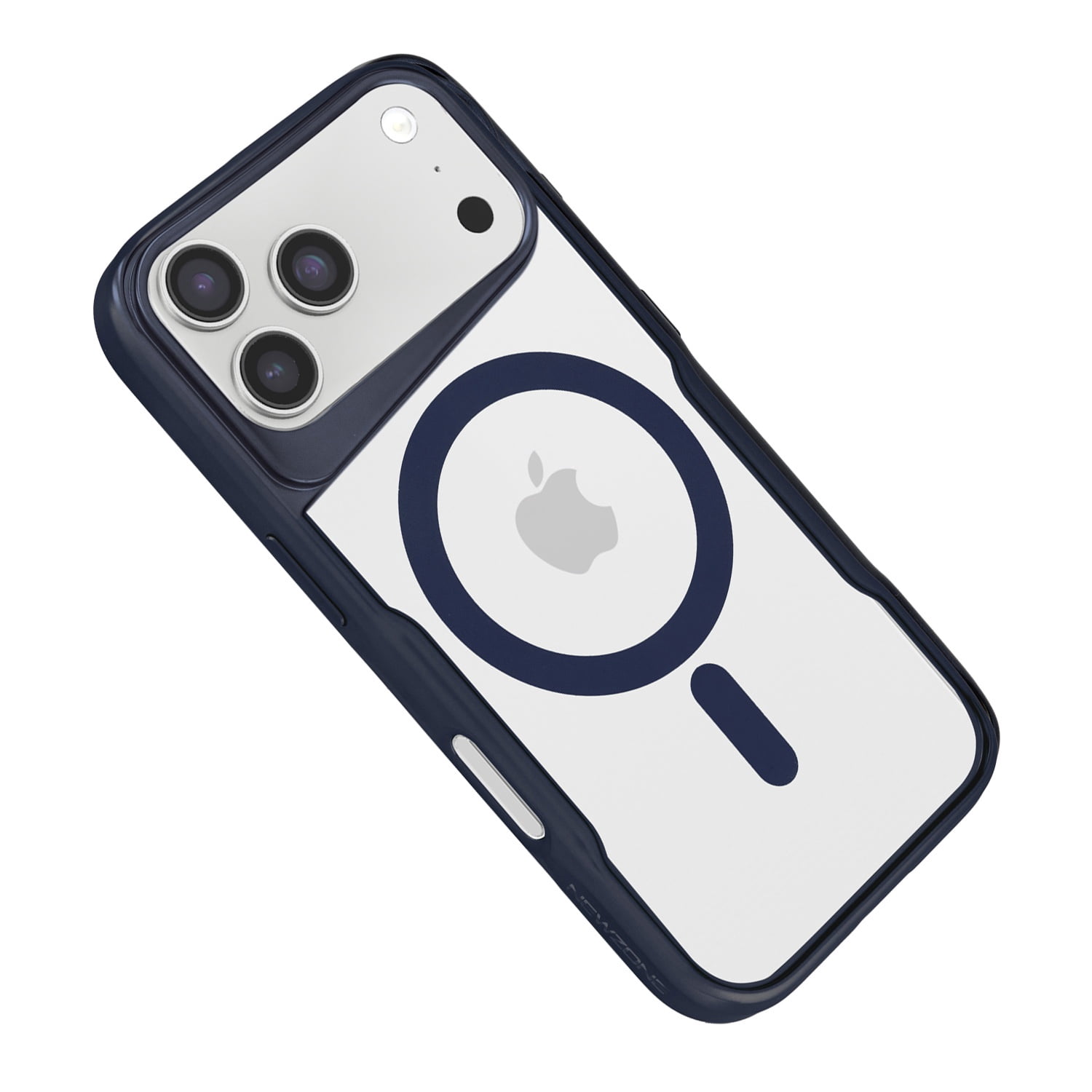 Transparent Magnetic Protective Case for iPhone 17 Pro Max - Dark Blue