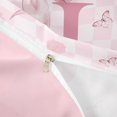 thumbnail image 4 of Erosebridal Dreamy Princess Bowknot Kids Twin Bedding,Pink Monogrammed J Duvet Cover Set For Girls,Reversible pink,2 Pieces(No Comforter), 4 of 6