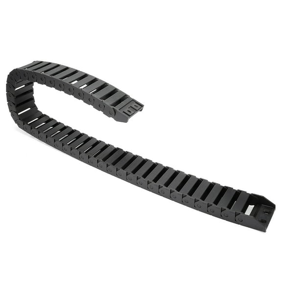 R28 15mm x 40mm(InnerH*InnerW) Black Plastic Wire Carrier Cable Drag Chain 1M Length for CNC