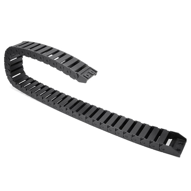 Unique Bargains R28 15mm x 40mm(InnerH*InnerW) Black Plastic Wire Carrier Cable Drag Chain 1M Length for CNC