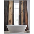 thumbnail image 5 of Vintage Wooden Sheer Curtains 84 Inch Length 2 Panels Set, Brown Modernism Retro Farmhouse Voile Window Treatment Rod Pocket Curtains Sheers Drapes for Bedroom/Living Room/Kitchen 52"x84"x2, 5 of 7