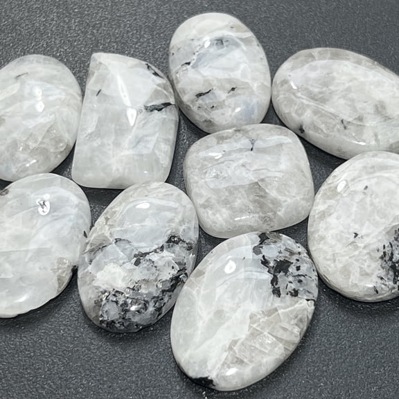 Moonstone Cabochons 100 Grams (8 to 12 pcs) Bulk Wholesale Polished Stones