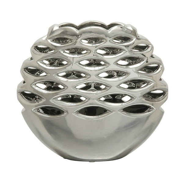 59737 Lovely Ceramic Silver Vase