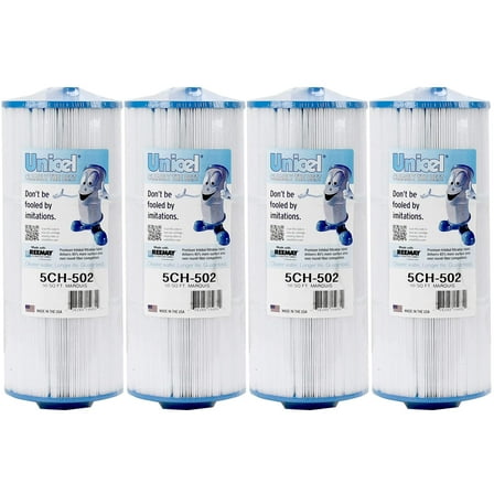 Unicel 5CH-502 50 Square Foot Media Replacement Hot Tub Spa Filter Cartridge with 197 Pleats 4 Pack
