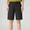 Black, variant on Lightweight Shorts for Men Straight with Pockets Summer Elastic Waist Mens Short