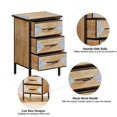 thumbnail image 3 of Floor Storage Cabinet, Vanity Side Cabinet with 3 Drawers, Free Standing Tower Organizer for Living Room, Bedroom, Hallway, Entryway, 3 of 7