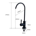 thumbnail image 3 of Miangastore Stainless Steel Kitchen Faucet with Gooseneck Design for Home Use Black 360 Degrees Rotation, 3 of 9
