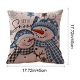 thumbnail image 3 of Ireezec Christmas Holiday Pillow Cover Decorative Linen Throw Pillow Case for Sofa Couch Bed Living Room Home Decor Festive Seasonal Accent, 3 of 6