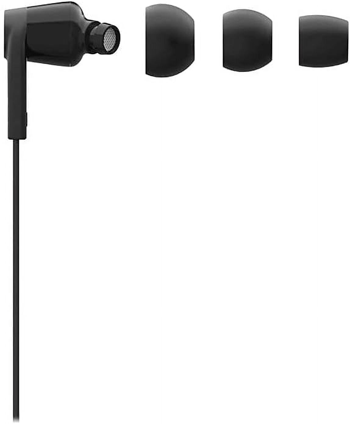 Belkin SoundForm Headphones - Wired In-Ear Earphones With Microphone- iPhone Headphones - Apple Wired Earbuds For iPhones & iPads With Lightning Connector (Black)
