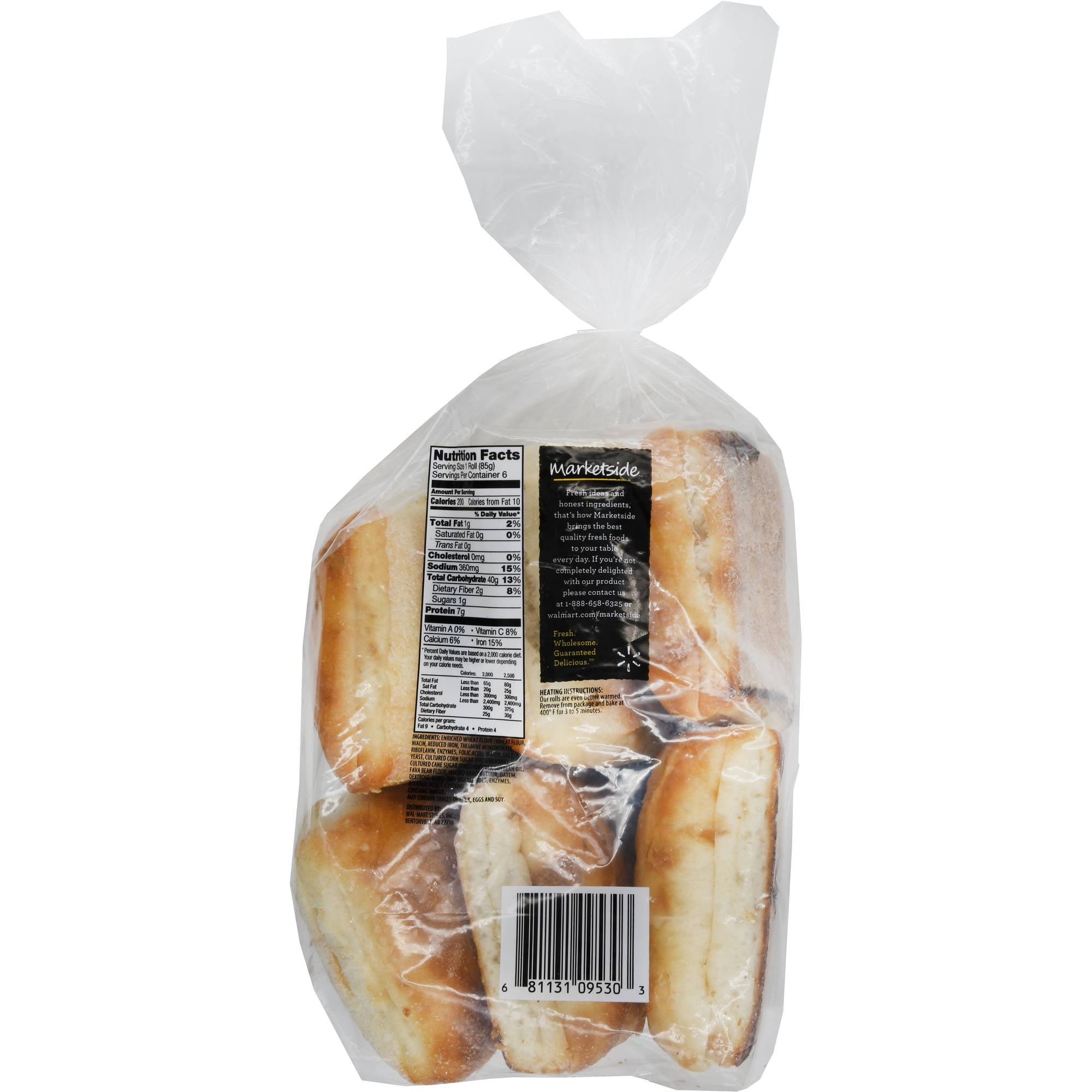 Ciabatta Rolls Nutrition Information