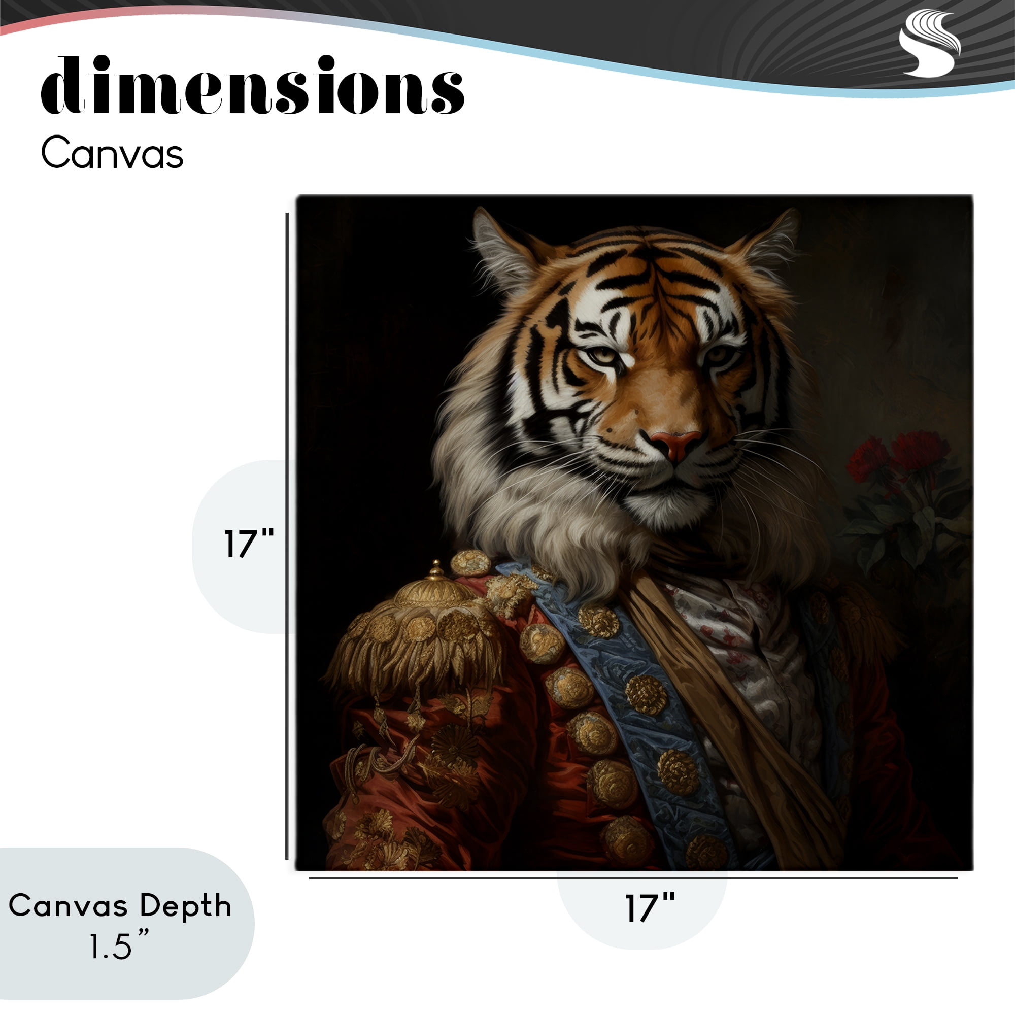 Stupell Industries Noble Tiger Transformation Canvas Wall Art, design by Lazar Studio