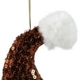 thumbnail image 5 of Northlight Sequined Santa Hat with Plush Trim Christmas Ornament - 8.5" - Red, 5 of 7