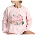 thumbnail image 5 of HOMBOM Christmas Sweatshirts for Women Vintage Funny Pink Merry Xmas Crewneck No Hood Adults Sweatshirt, 5 of 6