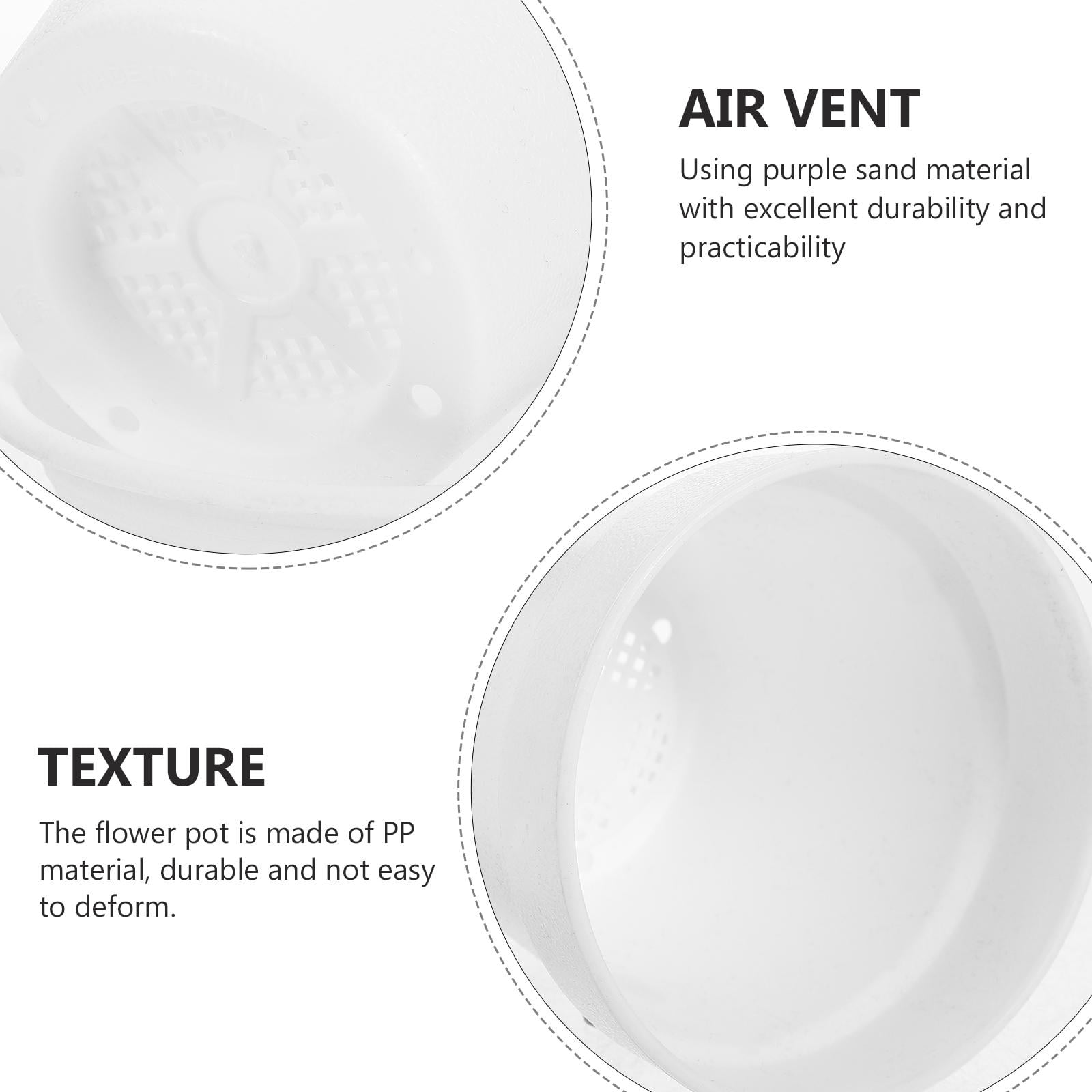WHAMVOX 10 Sets Gardening Flowerpot Planter Plants Pots White