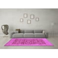 thumbnail image 3 of Ahgly Company Indoor Square Oriental Purple Traditional Area Rugs, 4' Square, 3 of 4