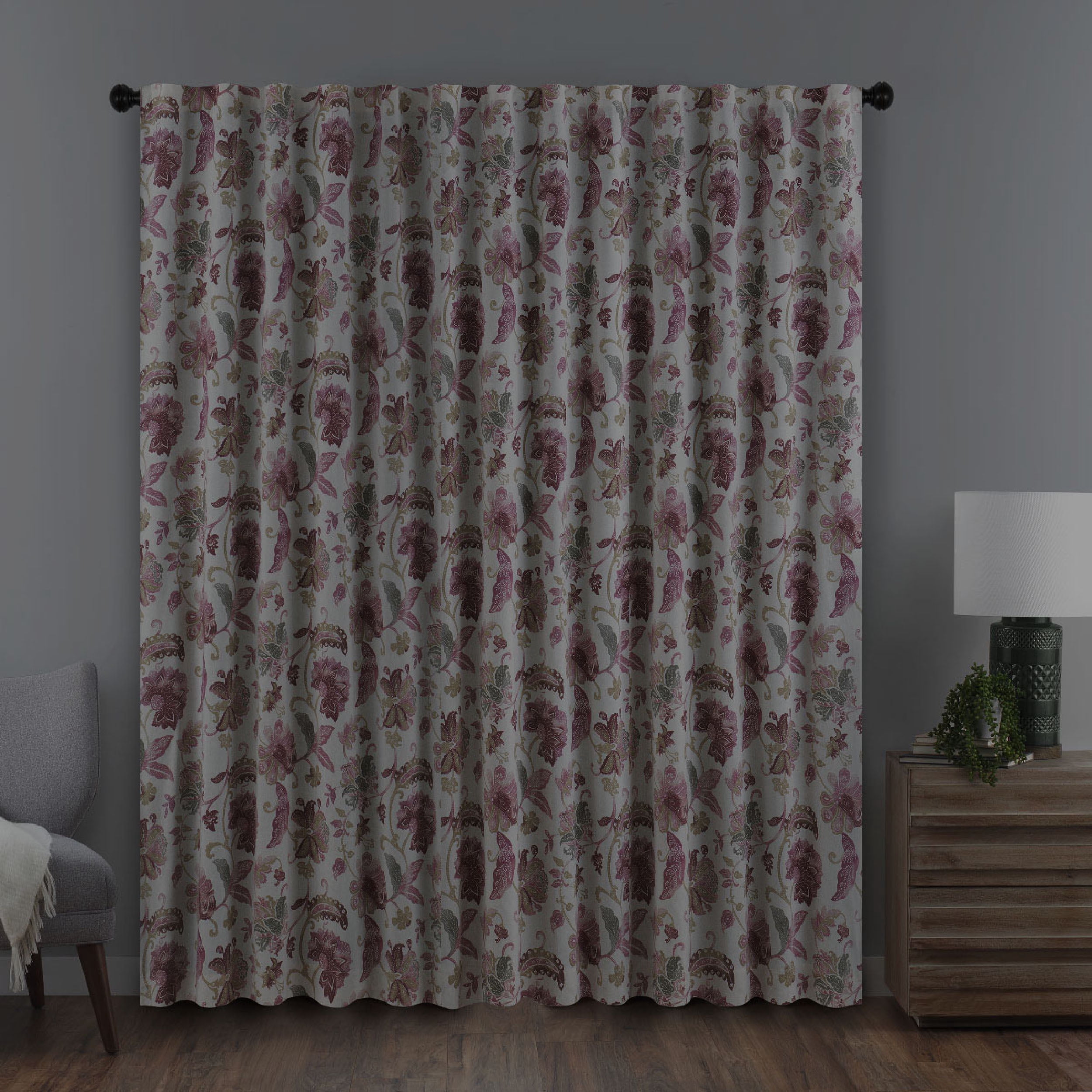Eclipse Nina Thermalayer Blackout 52 x 95 Curtain Panel in Coral