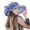 Blue, variant on YUBNLVAE Organza Church Derby Hat Flower Wide Brim Fascinator Sun Hats for Women Wedding Cocktail Tea Party Fancy Hat Blue