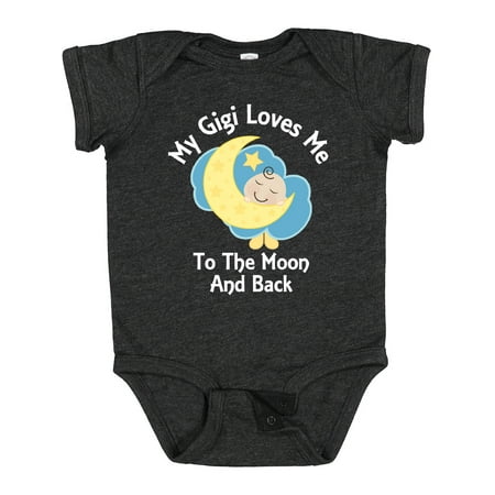 

Inktastic Gigi Loves Me to the Moon and Back Gift Baby Boy or Baby Girl Bodysuit