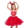 thumbnail image 3 of Child Girls Birthday Party Tulle Pageant Dress Valentine's Day Party Festival Gown Dresses Red 8 Years-9 Years, 3 of 8