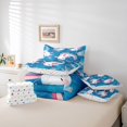thumbnail image 6 of Manfei 3D Print Axolotl 7pcs Queen Bedding,Watercolor Ocean Animal Bedding Comforter Set Queen,Polkadot Reversible, 6 of 7