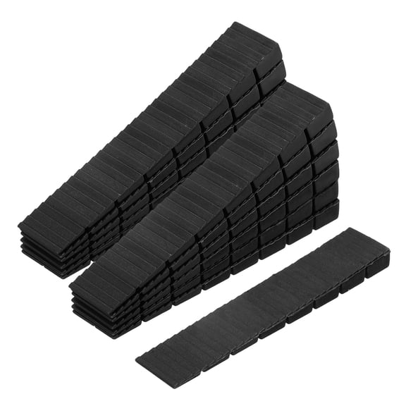 12 Pack Plastic Furniture Shims, Wedges Shims for Leveling Cut-to-fit Furniture Levelers for Uneven Floors Toilet Table Cabinet (Black)