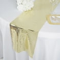 thumbnail image 2 of BalsaCircle 12" x 108" Shiny Mirror Foil Tulle Table Runner Champagne, 2 of 7