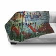 thumbnail image 3 of New York Soft Flannel Fleece Throw Blanket, Grunge Collage of Words American Culture Country Metropolis Modern Urban Design, Cozy Plush for Indoor and Outdoor Use, 50" x 70", Multicolor, by Ambesonne, 3 of 6