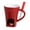 Red, variant on HWHCGZ 1Pc Multi Functional Ceramic Fondue Mug With Heating – Heat Melting Cup for Cheese & DIY Desserts Easy Clean Wide Mouth Design,Red