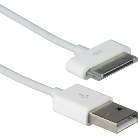 QVS USB Sync & Charger Cable for iPod, iPhone & iPad/2/3 - USB for iPad, iPod, iPhone - 3.28 ft - 1 x Male Proprietary Connector - 1 x Type A Male