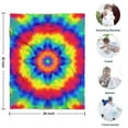 thumbnail image 4 of Rainbow Tie Dye Mandala Pattern Blanket,Comfortable Soft Flannel Throw Blanket,All Season,Warm Lightweight Blankets for Sofa Bed Couch Living Room Chair,30"x40", 4 of 4