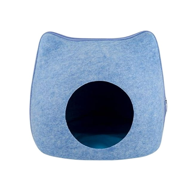 Cama con cojín para gatos Zulema Cueva de la cama del gato Azul